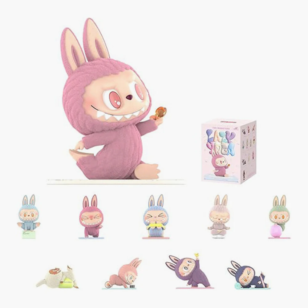 Labubu The Monsters Lazy Yoga Series Figures Sealed Case (10 Blind Boxes)