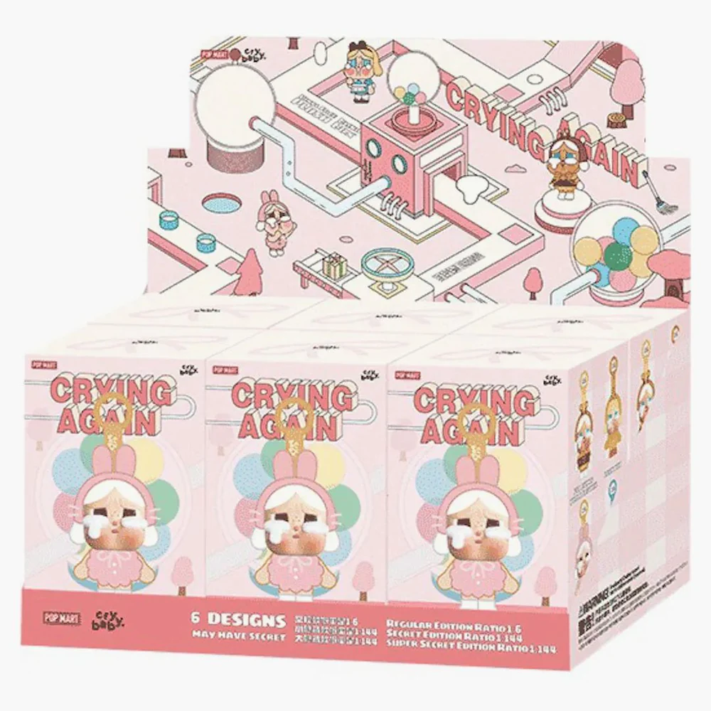 Crybaby Crying Again Series Vinyl Face Plush Sealed Case (6 Blind Box)